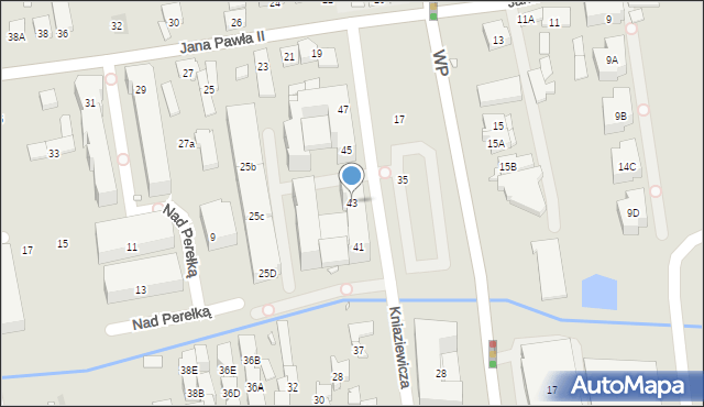 Piaseczno, Kniaziewicza, 43, mapa Piaseczno