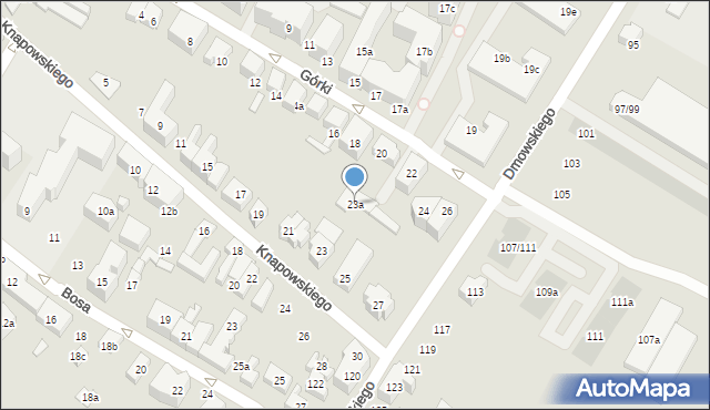 Poznań, Knapowskiego Stanisława, 23a, mapa Poznania