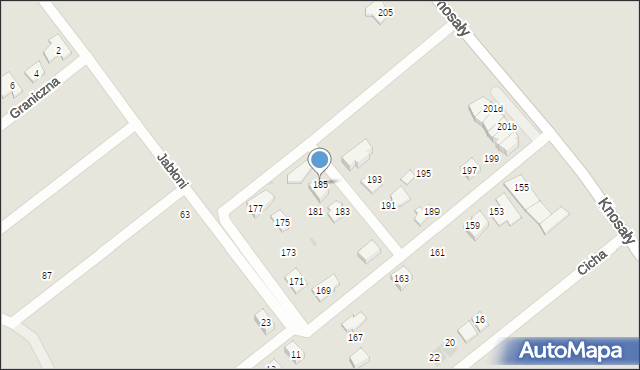 Radzionków, Knosały Józefa, ks. dr., 185, mapa Radzionków