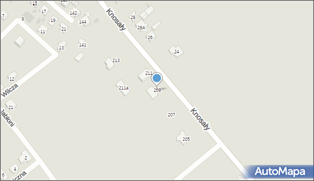 Radzionków, Knosały Józefa, ks. dr., 209, mapa Radzionków