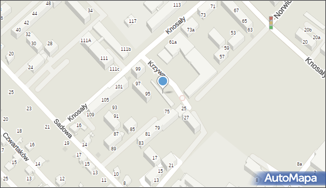 Radzionków, Knosały Józefa, ks. dr., 75b, mapa Radzionków
