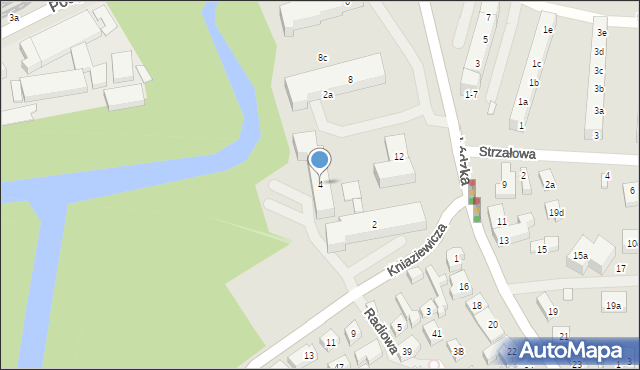 Toruń, Kniaziewicza Karola, gen., 4, mapa Torunia