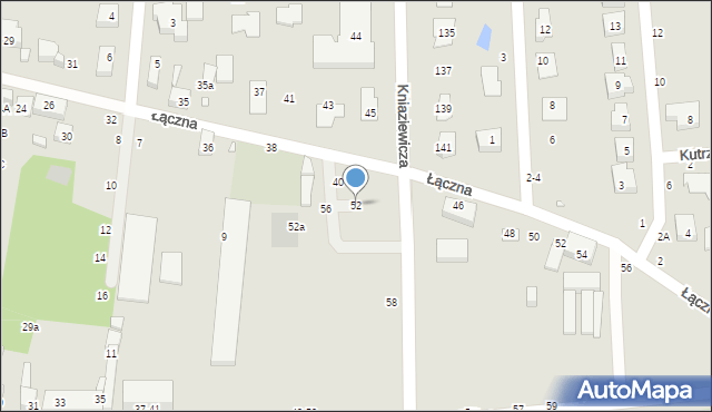 Toruń, Kniaziewicza Karola, gen., 52, mapa Torunia