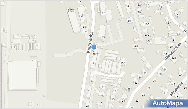 Zabrze, Knurowska, 29, mapa Zabrza