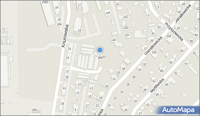Zabrze, Knurowska, 35A, mapa Zabrza