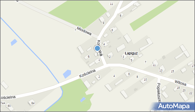 Adamów, Korczaka Janusza, 3, mapa Adamów