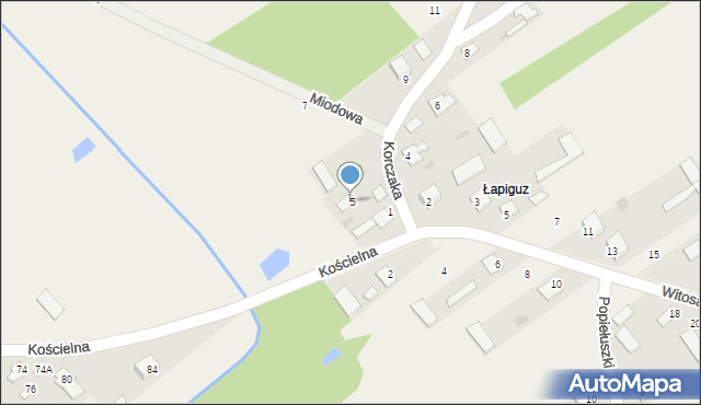 Adamów, Korczaka Janusza, 5, mapa Adamów