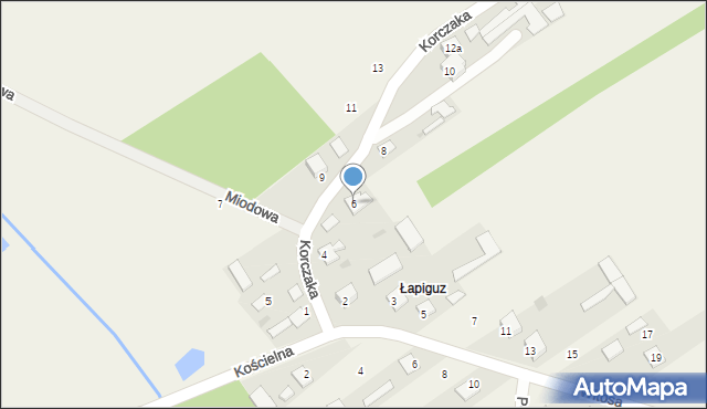 Adamów, Korczaka Janusza, 6, mapa Adamów