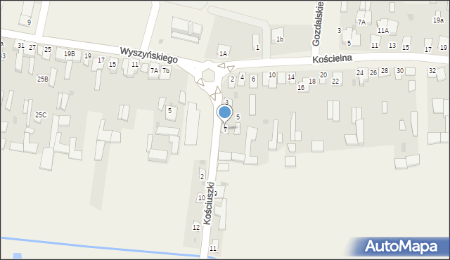 Adamów, Kościuszki Tadeusza, gen., 7, mapa Adamów