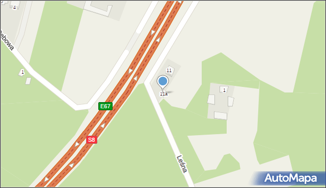 Adamowice, Kominkowa, 11a, mapa Adamowice