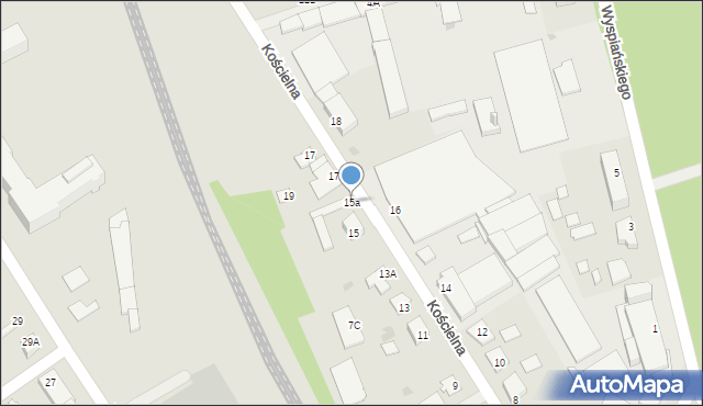 Aleksandrów Kujawski, Kościelna, 15a, mapa Aleksandrów Kujawski