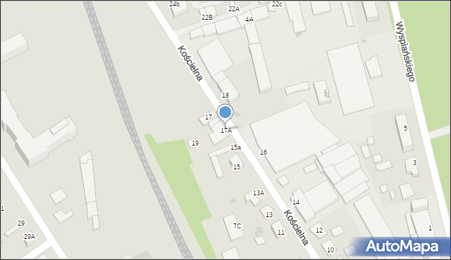 Aleksandrów Kujawski, Kościelna, 17A, mapa Aleksandrów Kujawski