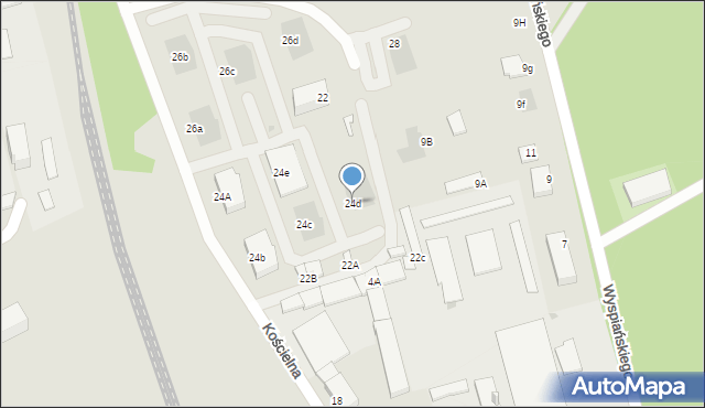 Aleksandrów Kujawski, Kościelna, 24d, mapa Aleksandrów Kujawski