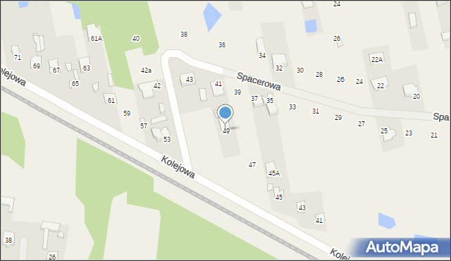Aleksandrówka, Kolejowa, 49, mapa Aleksandrówka