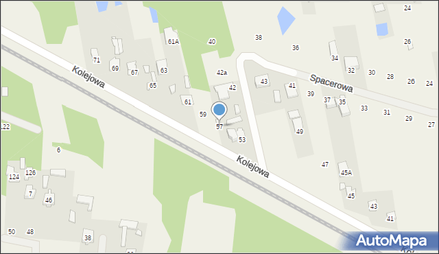 Aleksandrówka, Kolejowa, 57, mapa Aleksandrówka