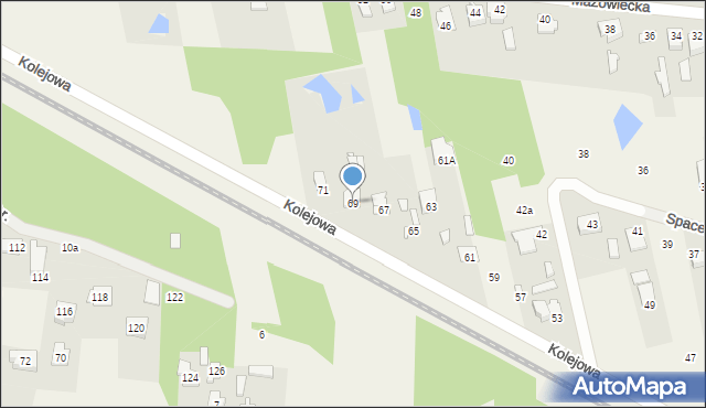 Aleksandrówka, Kolejowa, 69, mapa Aleksandrówka