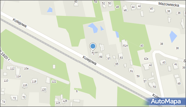 Aleksandrówka, Kolejowa, 71, mapa Aleksandrówka