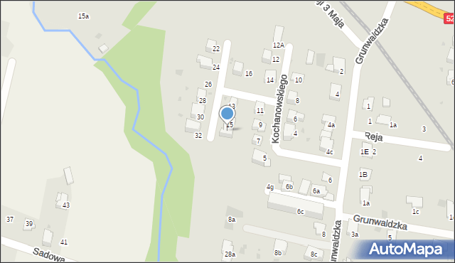 Andrychów, Kochanowskiego Jana, 17, mapa Andrychów