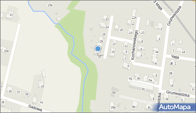 Andrychów, Kochanowskiego Jana, 32a, mapa Andrychów