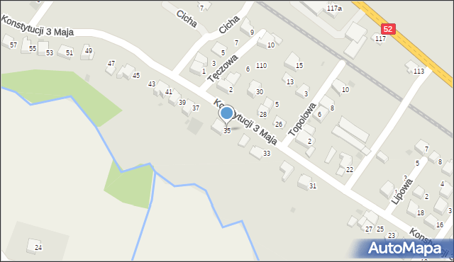 Andrychów, Konstytucji 3 Maja, 35, mapa Andrychów