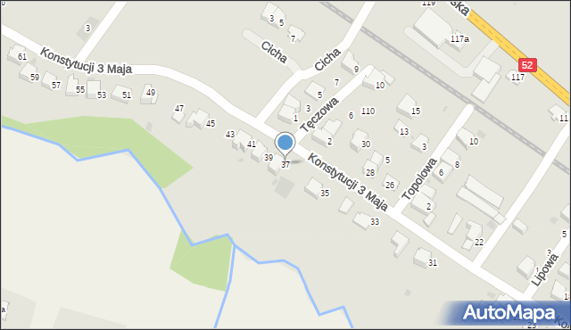 Andrychów, Konstytucji 3 Maja, 37, mapa Andrychów