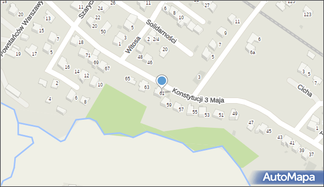 Andrychów, Konstytucji 3 Maja, 61, mapa Andrychów