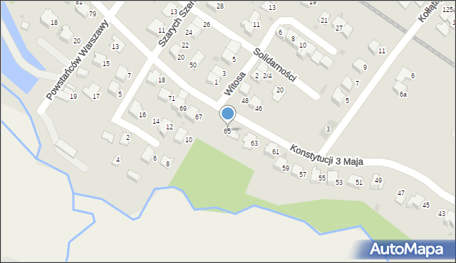 Andrychów, Konstytucji 3 Maja, 65, mapa Andrychów