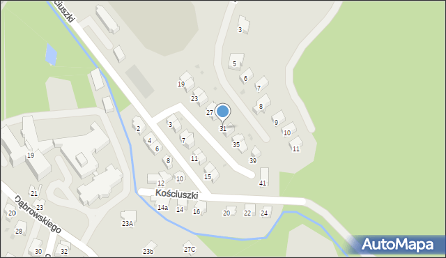 Andrychów, Kościuszki Tadeusza, gen., 31, mapa Andrychów