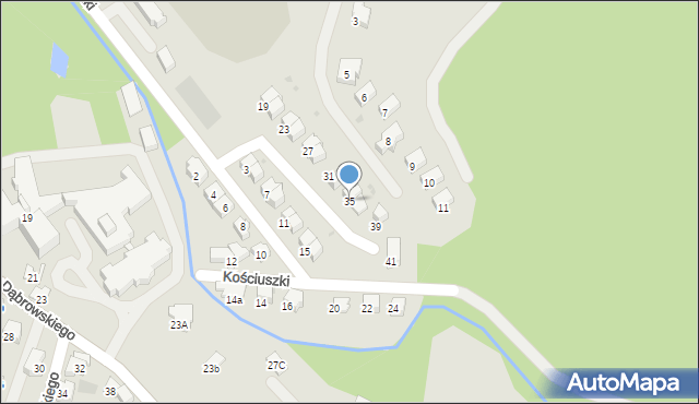 Andrychów, Kościuszki Tadeusza, gen., 35, mapa Andrychów