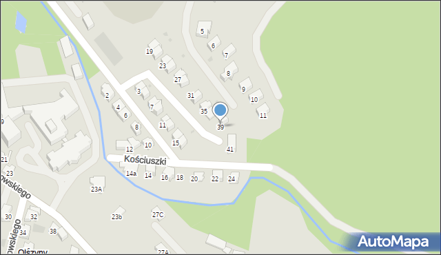 Andrychów, Kościuszki Tadeusza, gen., 39, mapa Andrychów