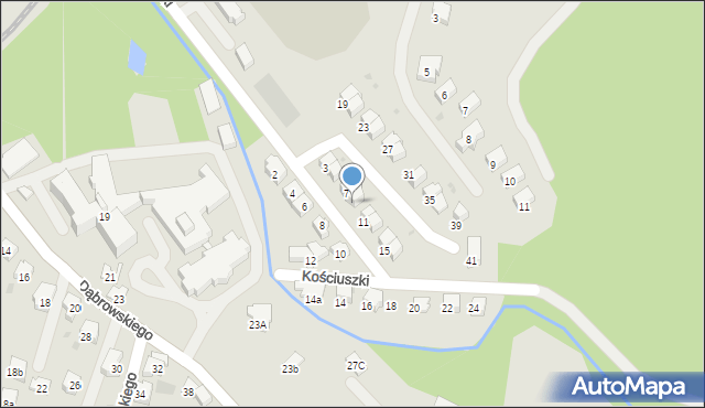 Andrychów, Kościuszki Tadeusza, gen., 7A, mapa Andrychów
