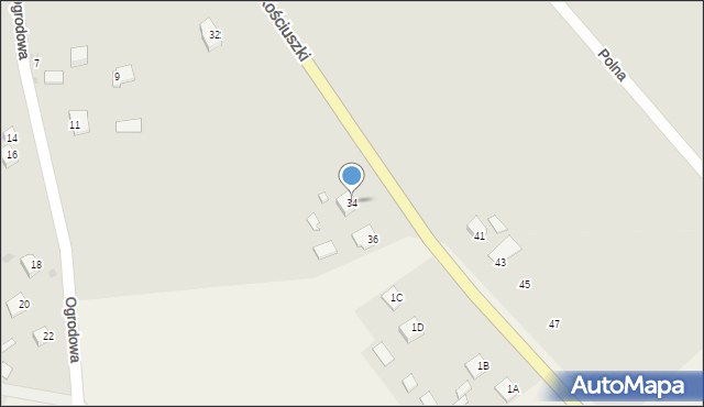 Annopol, Kościuszki Tadeusza, gen., 34, mapa Annopol