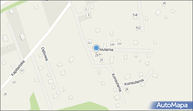 Arciechów, Konsularna, 13, mapa Arciechów