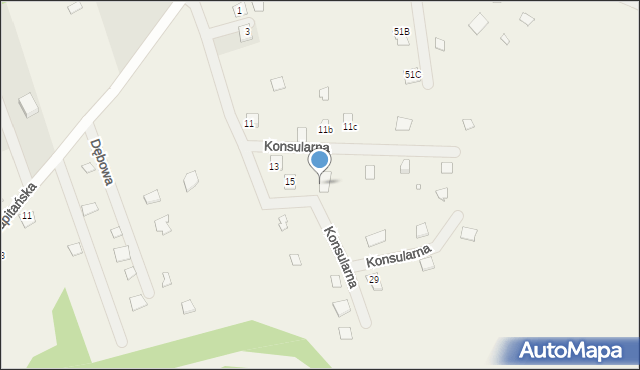 Arciechów, Konsularna, 13a, mapa Arciechów