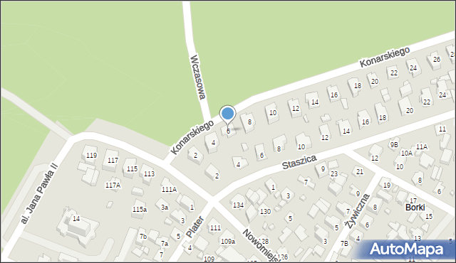 Augustów, Konarskiego Stanisława, 6, mapa Augustów