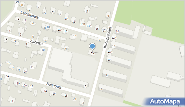 Augustów, Konopnickiej Marii, 7a, mapa Augustów