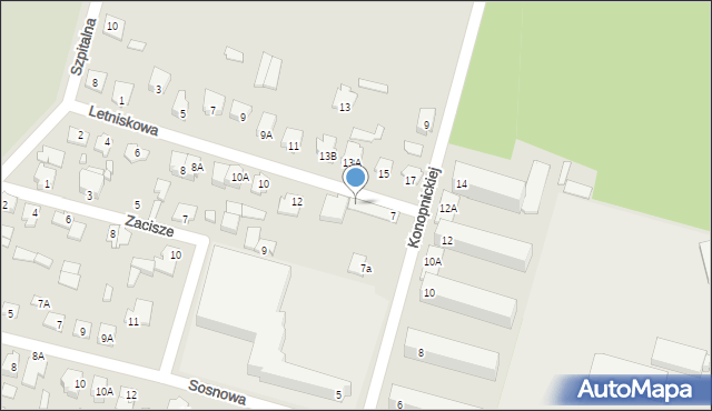 Augustów, Konopnickiej Marii, 7b, mapa Augustów