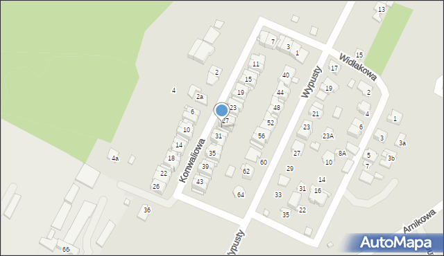 Augustów, Konwaliowa, 29, mapa Augustów