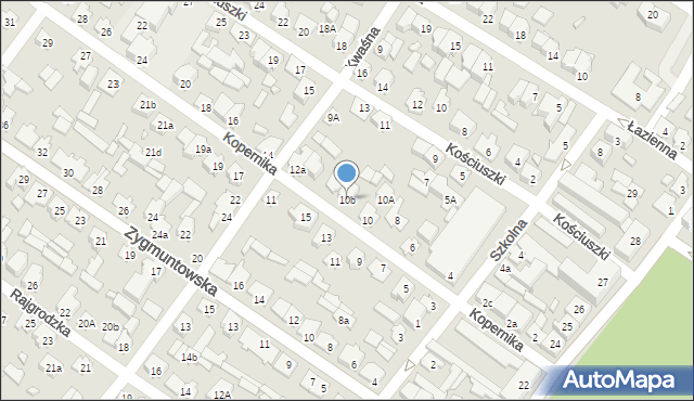 Augustów, Kopernika Mikołaja, 10b, mapa Augustów