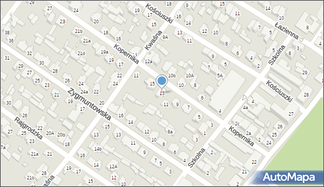 Augustów, Kopernika Mikołaja, 13, mapa Augustów