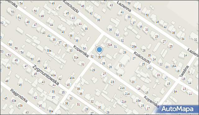 Augustów, Kopernika Mikołaja, 30, mapa Augustów