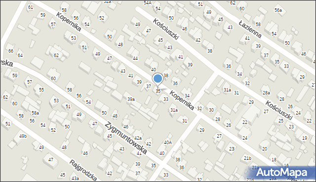 Augustów, Kopernika Mikołaja, 35, mapa Augustów