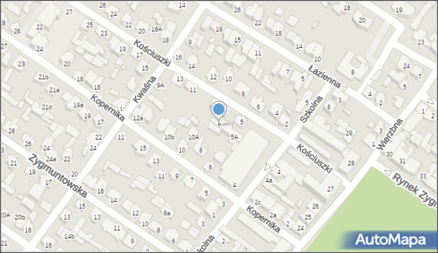 Augustów, Kościuszki Tadeusza, gen., 7, mapa Augustów