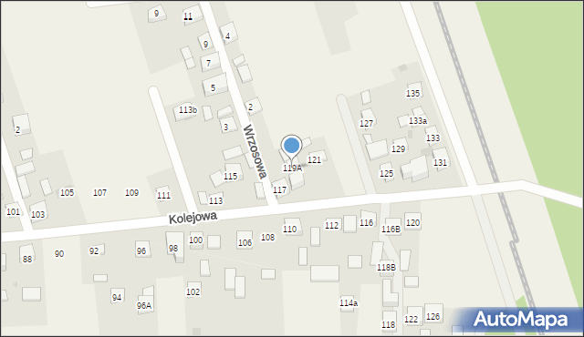 Augustówka, Kolejowa, 119A, mapa Augustówka