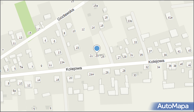 Augustówka, Kolejowa, 23, mapa Augustówka