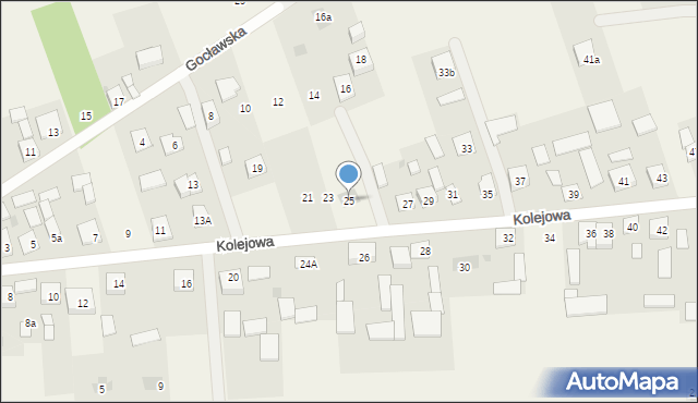 Augustówka, Kolejowa, 25, mapa Augustówka