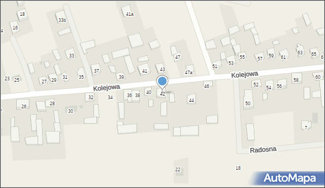 Augustówka, Kolejowa, 42, mapa Augustówka