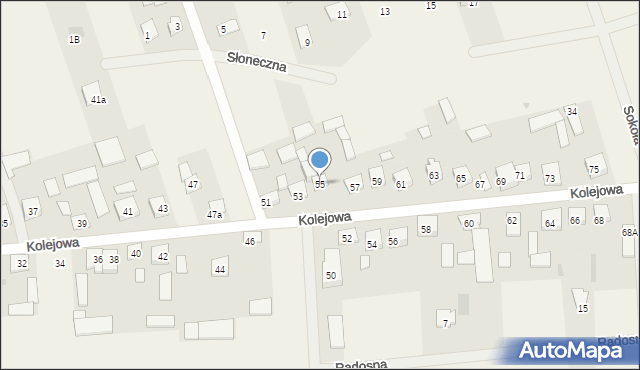 Augustówka, Kolejowa, 55, mapa Augustówka