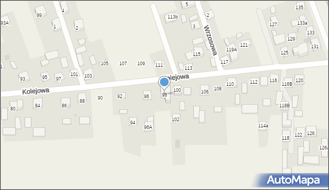 Augustówka, Kolejowa, 98, mapa Augustówka