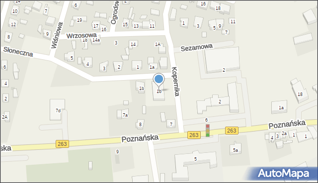 Babiak, Kopernika Mikołaja, 1b, mapa Babiak